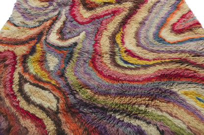 4 x 5 Vintage Swedish Rya Rug 78167