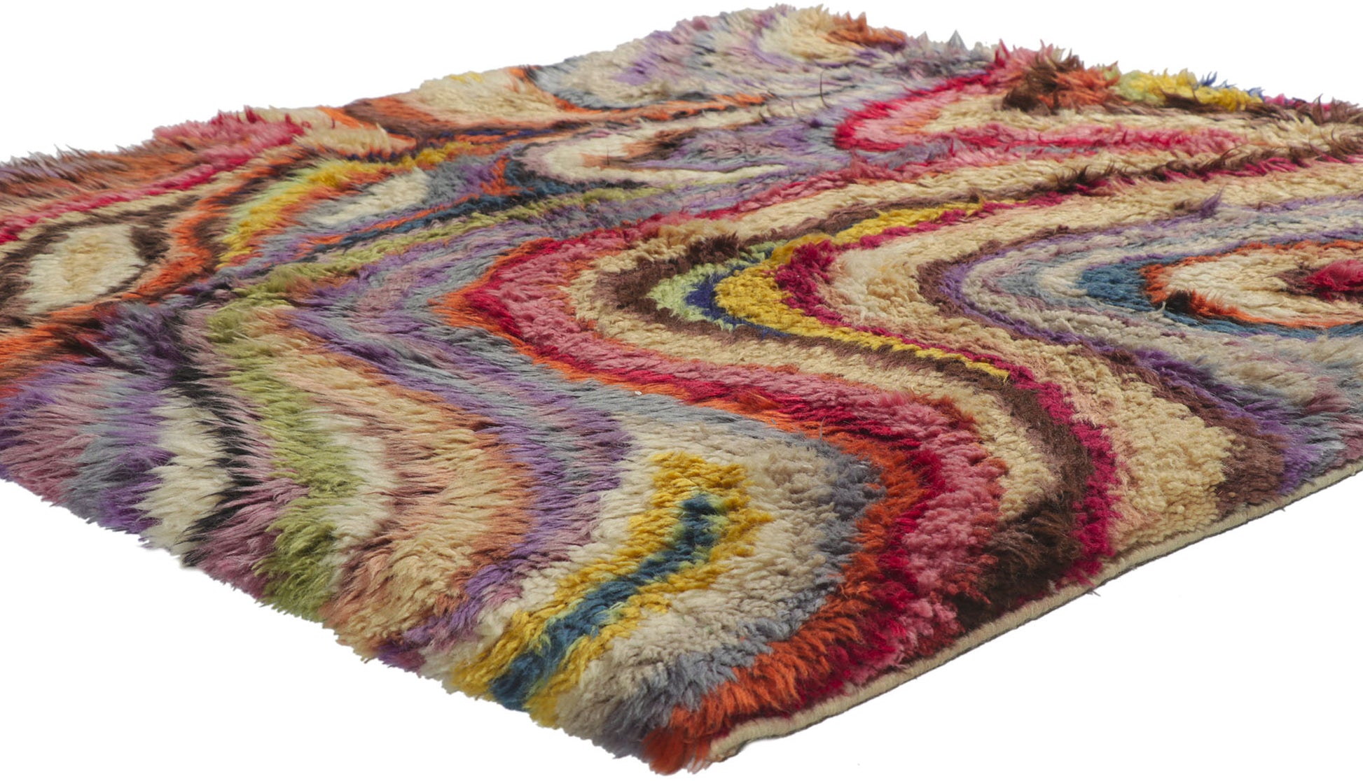 4 x 5 Vintage Swedish Rya Rug 78167