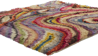 4 x 5 Vintage Swedish Rya Rug 78167