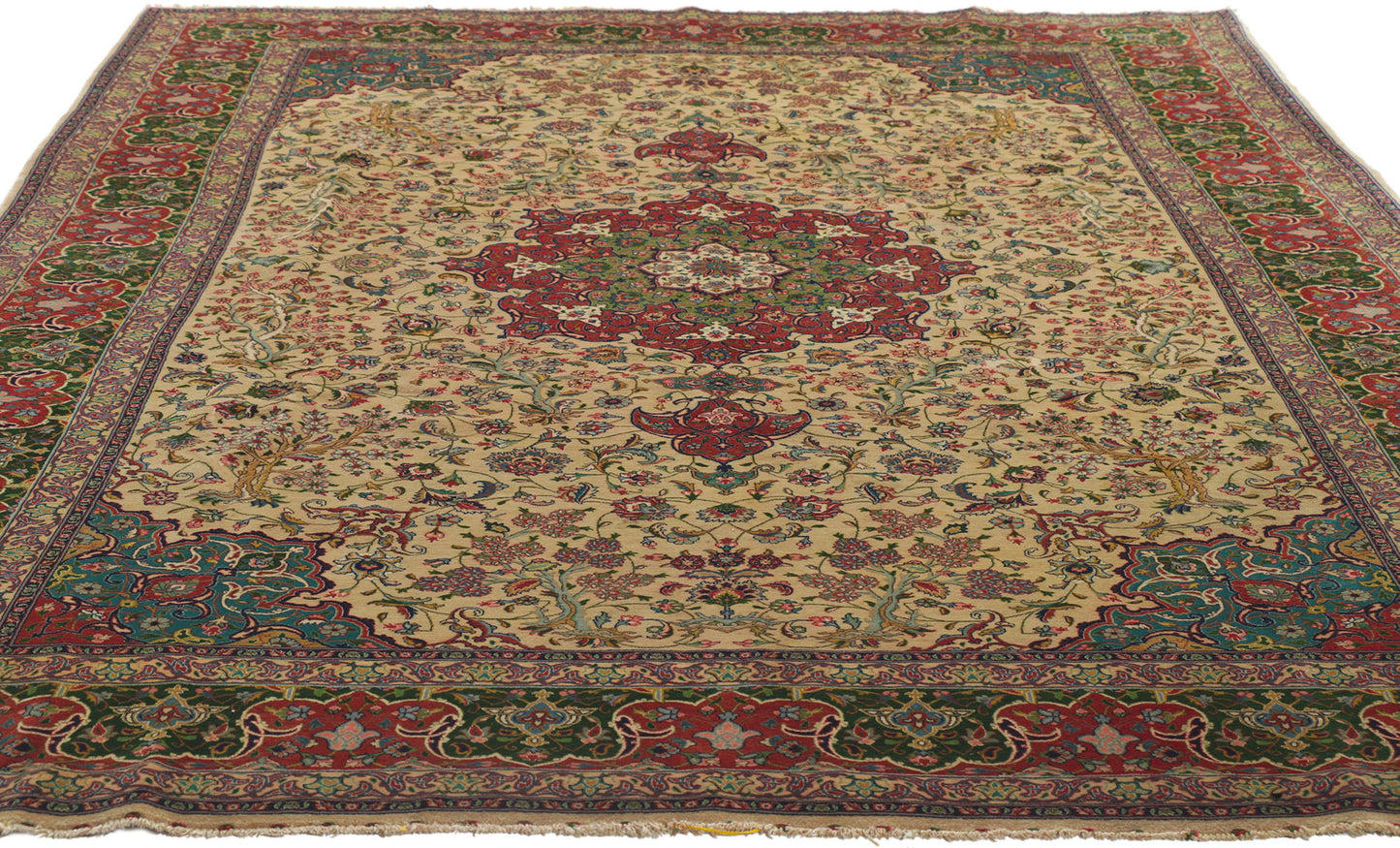 7 x 10 Vintage Persian Tabriz Rug 78170