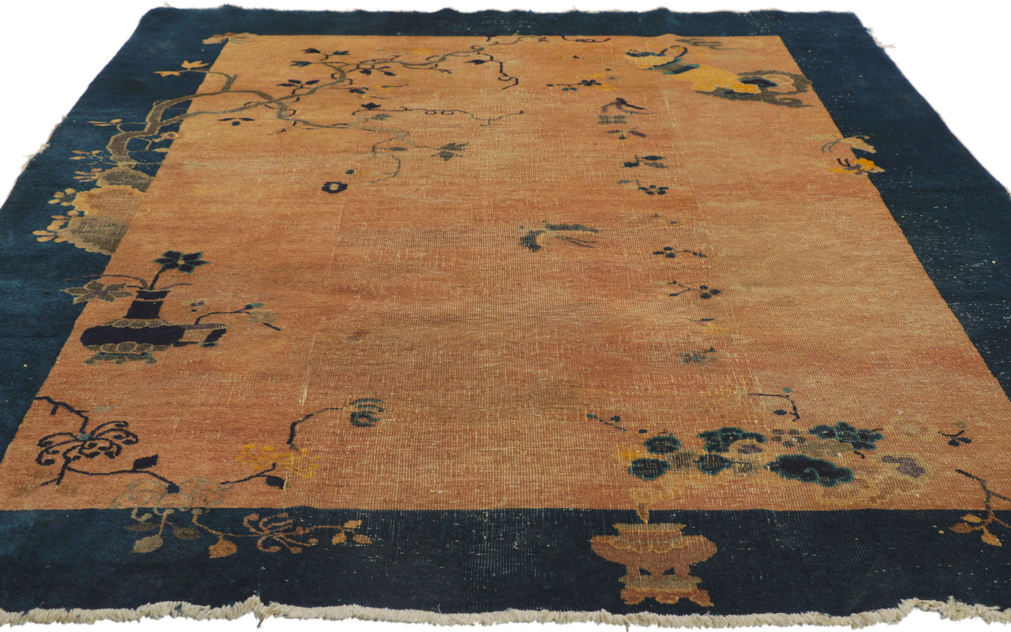 6 x 8 Antique-Worn Chinese Peking Rug 78173