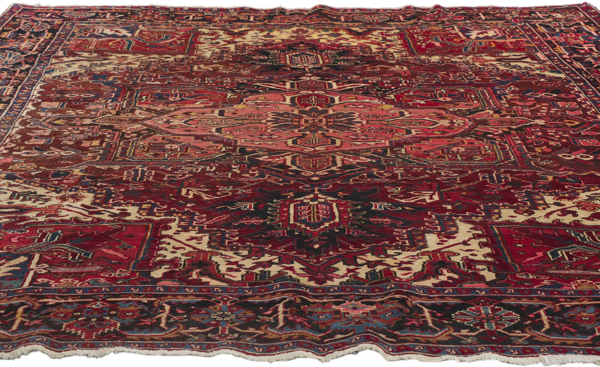 8 x 11 Antique Persian Heriz Rug 78182