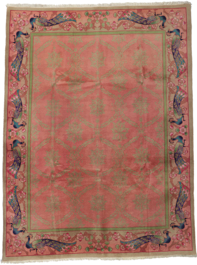 9 x 11 Antique Chinese Art Deco Rug 78183