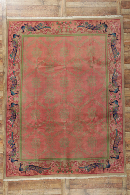 9 x 11 Antique Chinese Art Deco Rug 78183