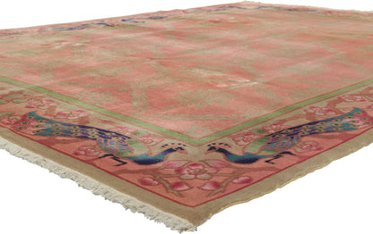 9 x 11 Antique Chinese Art Deco Rug 78183