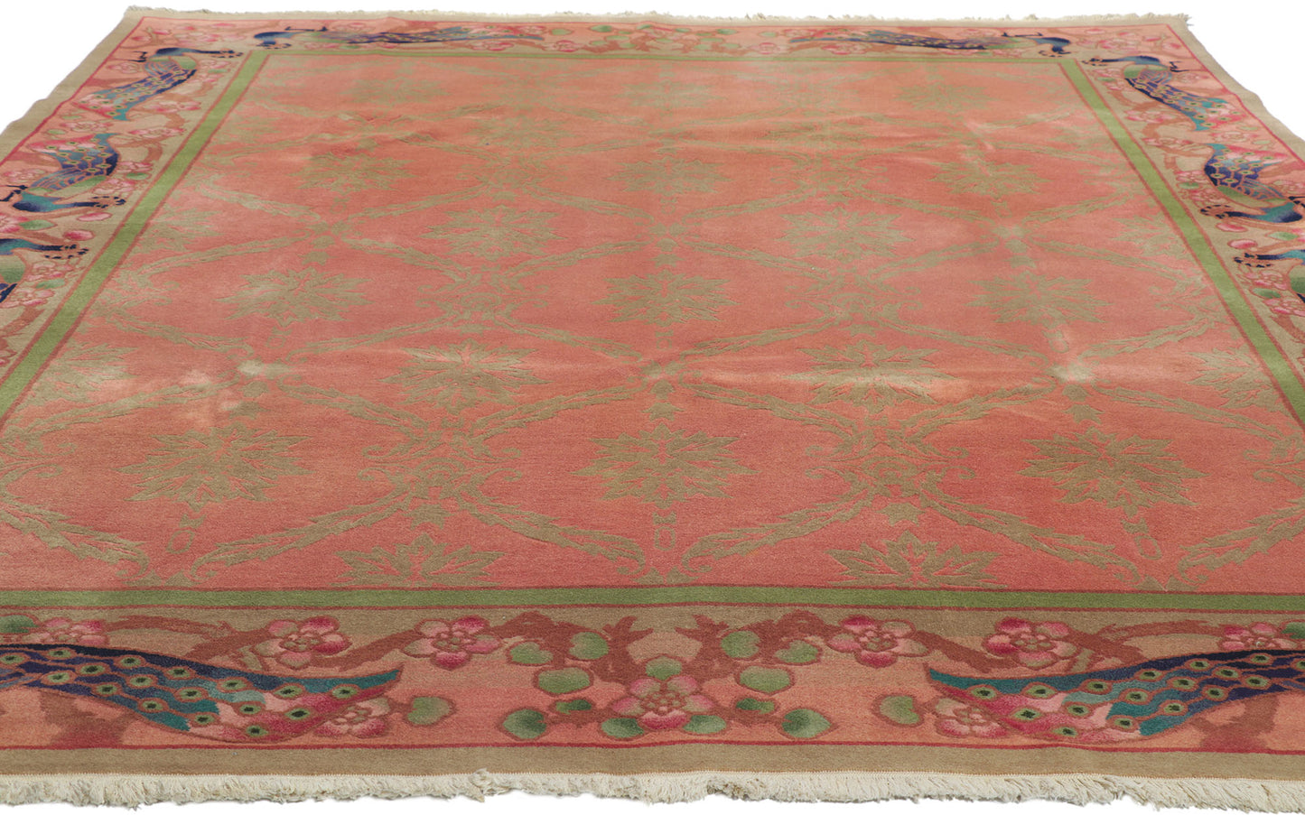 9 x 11 Antique Chinese Art Deco Rug 78183