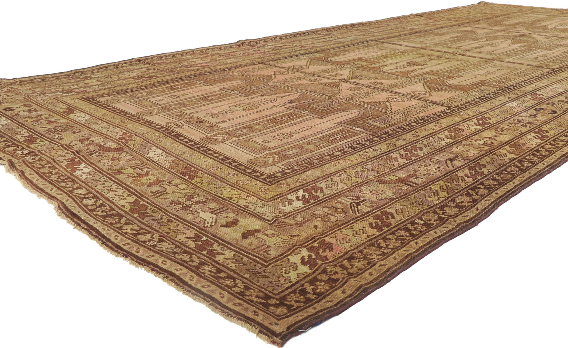 7 x 15 Antique Turkish Prayer Rug 78188