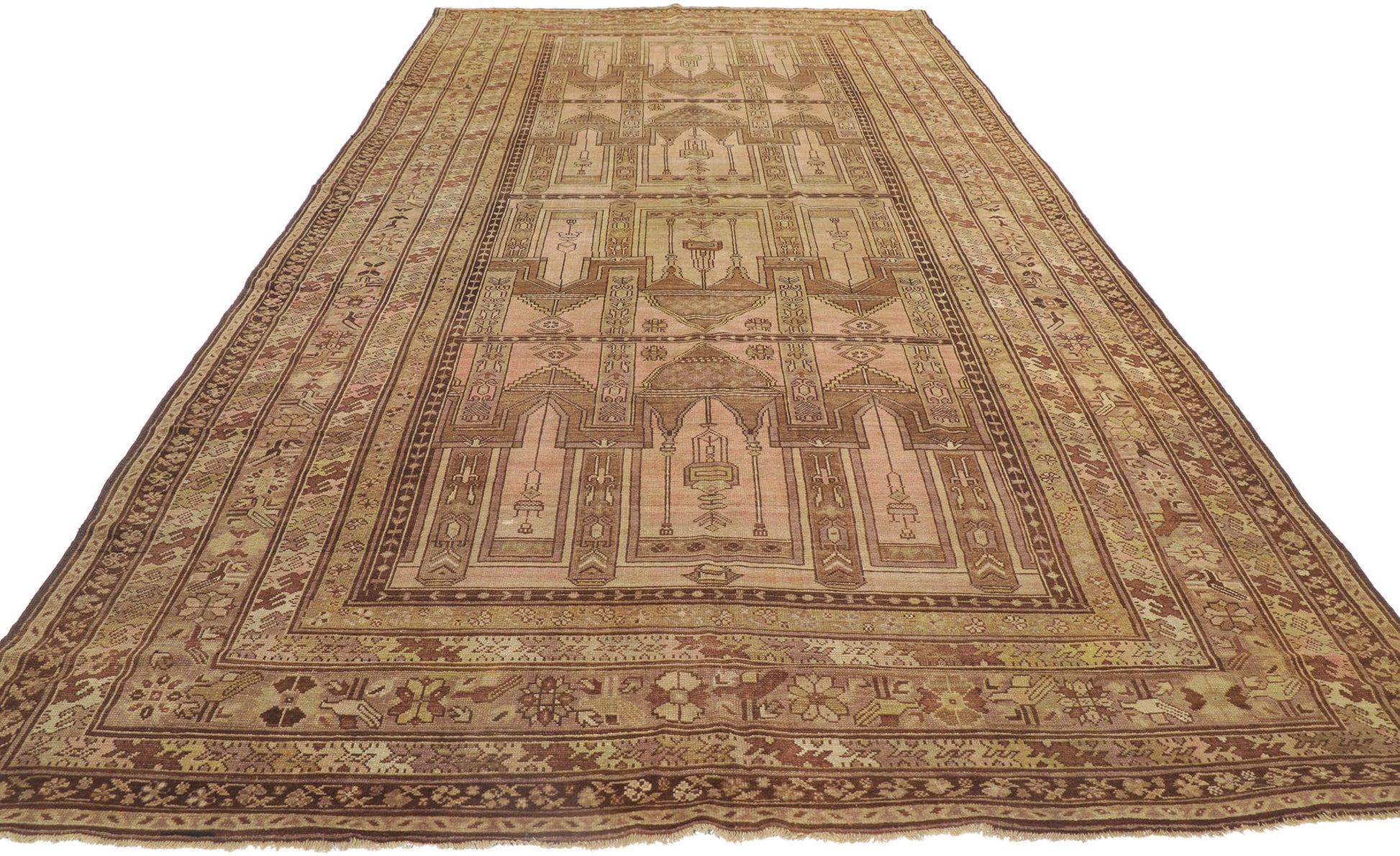 7 x 15 Antique Turkish Prayer Rug 78188
