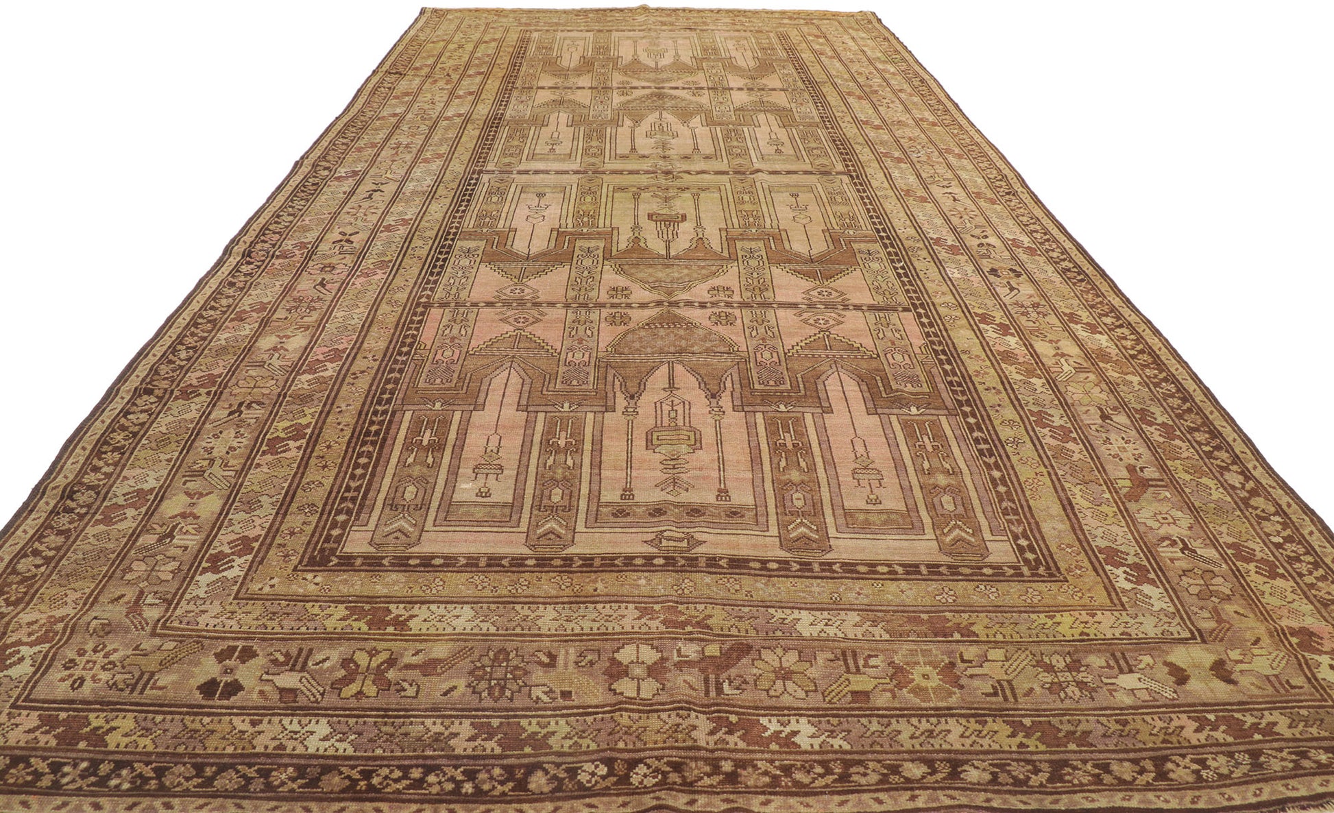 7 x 15 Antique Turkish Prayer Rug 78188