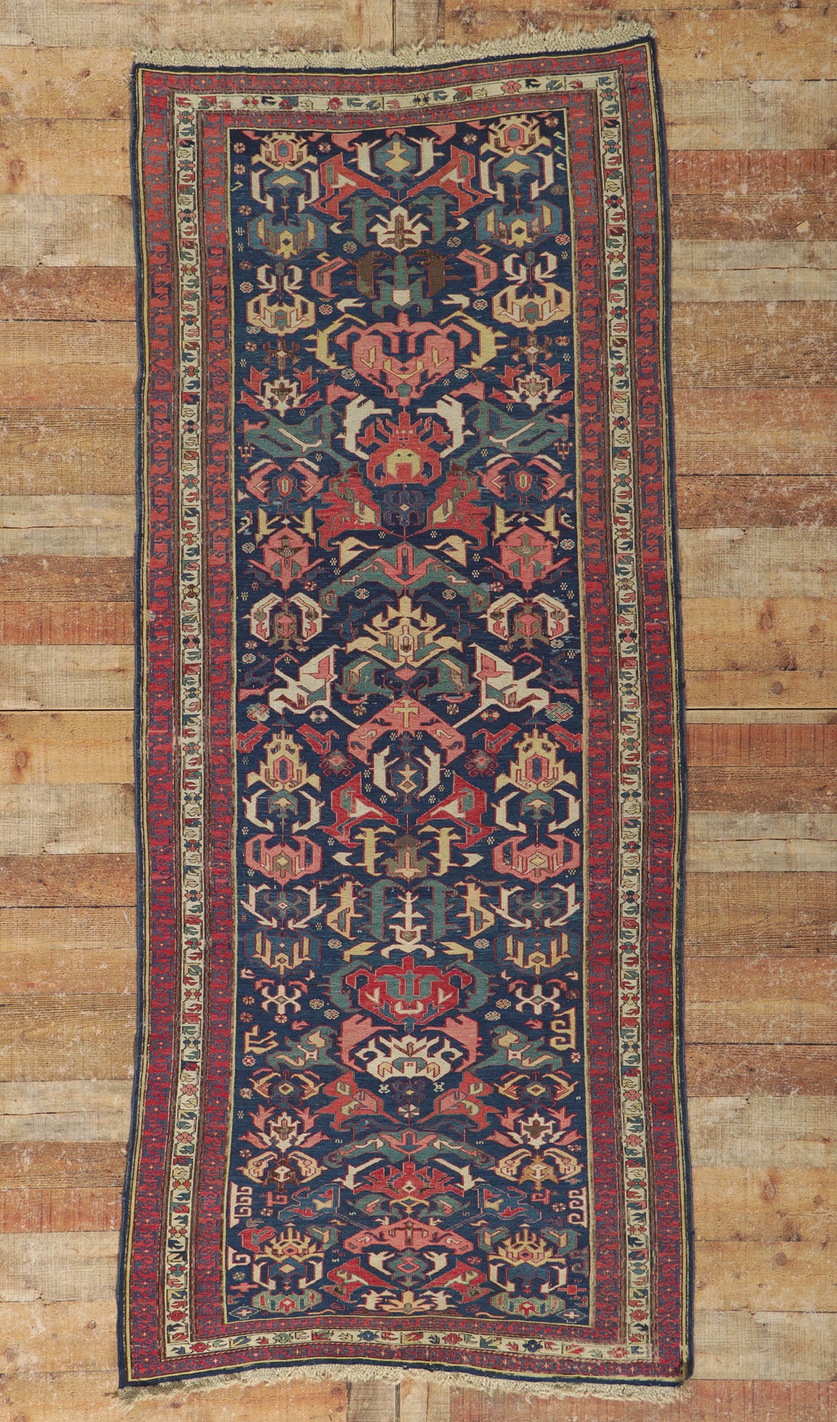 3 x 8 Antique Caucasian Soumak Rug 78189