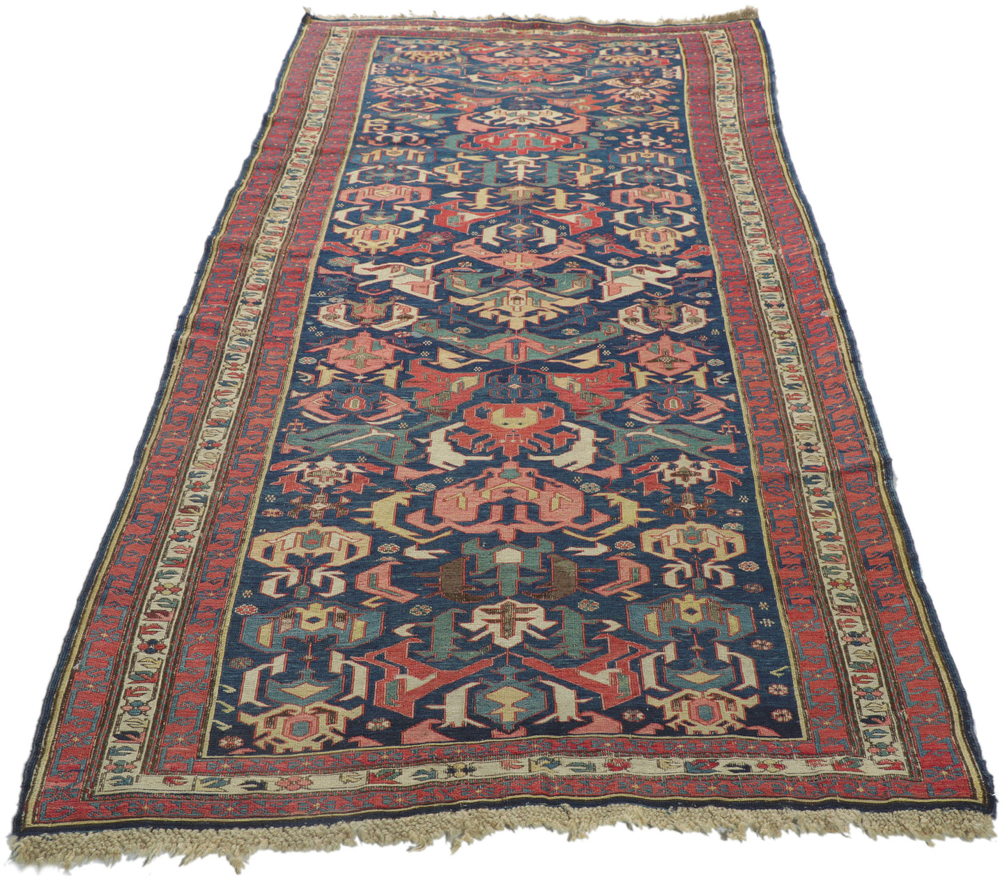 3 x 8 Antique Caucasian Soumak Rug 78189