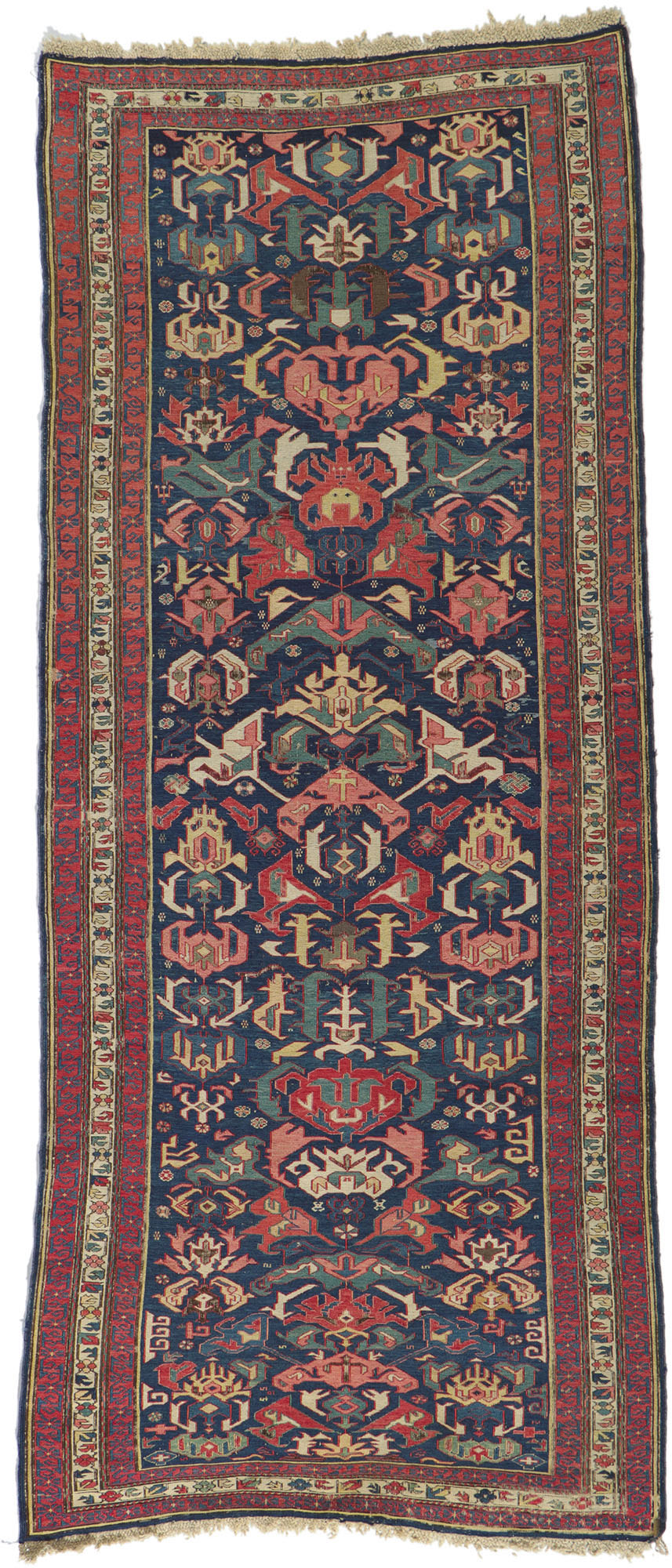 3 x 8 Antique Caucasian Soumak Rug 78189