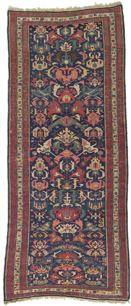 3 x 8 Antique Caucasian Soumak Rug 78189