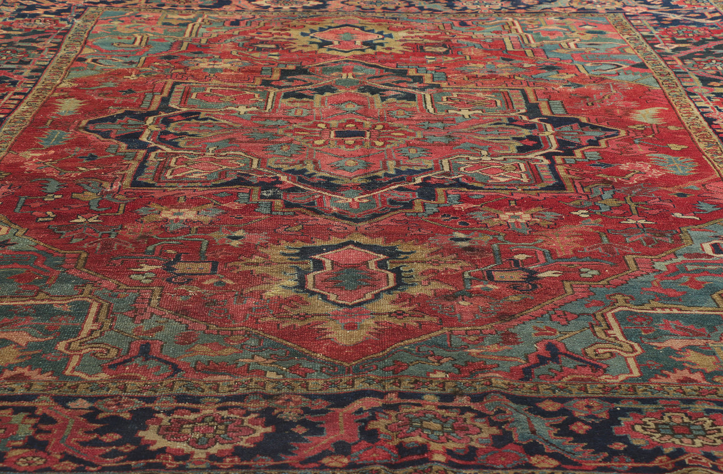 8 x 11 Antique Persian Heriz Rug 78191