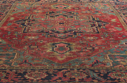 8 x 11 Antique Persian Heriz Rug 78191