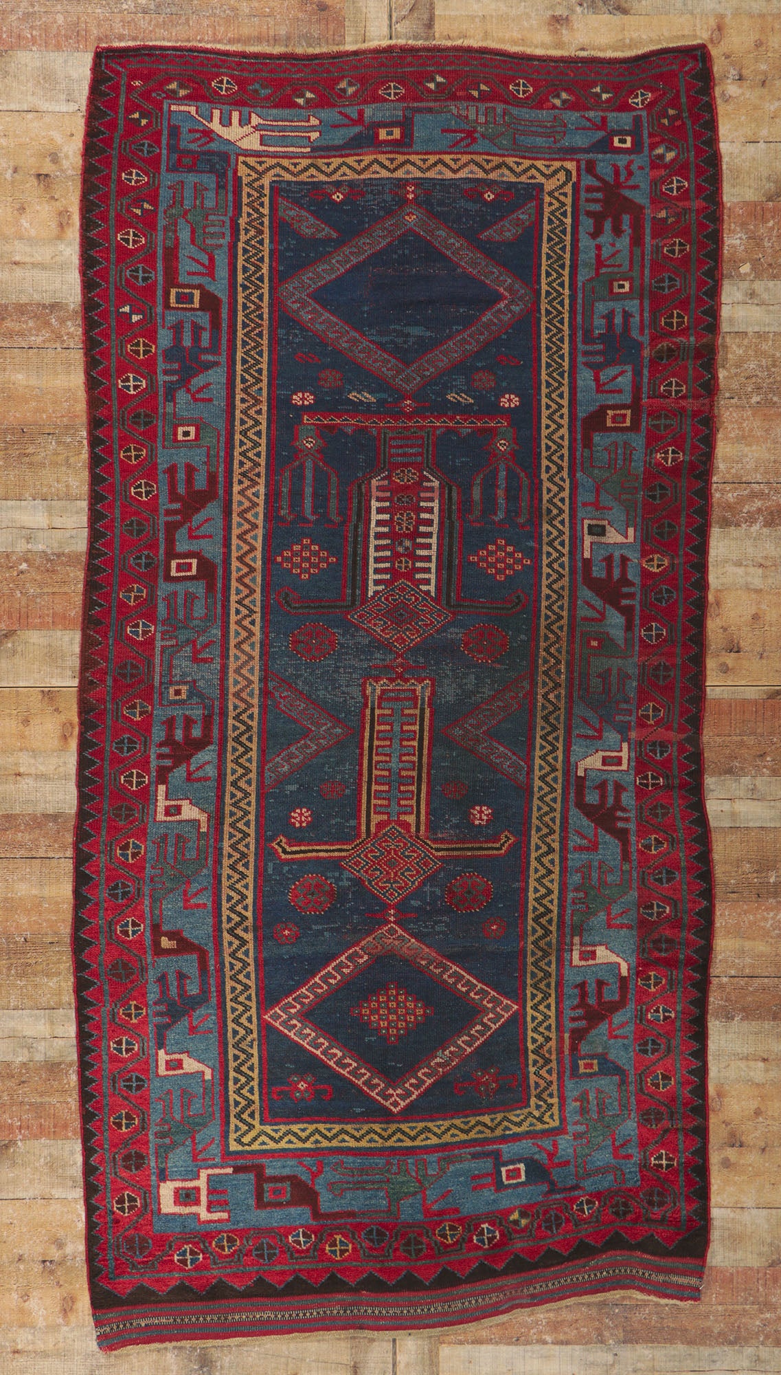 5 x 9 Antique Caucasian Kazak Rug 78193