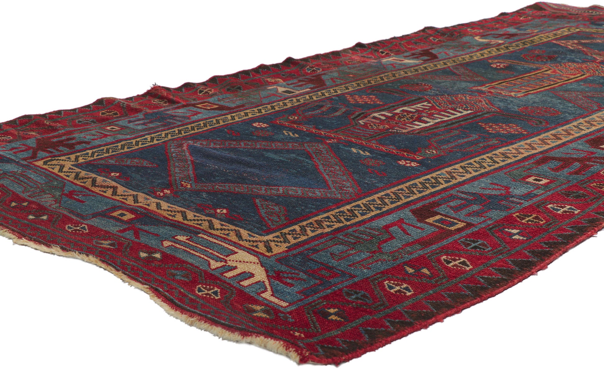 5 x 9 Antique Caucasian Kazak Rug 78193