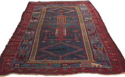 5 x 9 Antique Caucasian Kazak Rug 78193