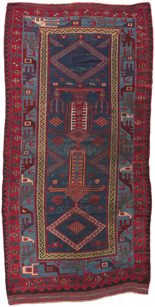 5 x 9 Antique Caucasian Kazak Rug 78193