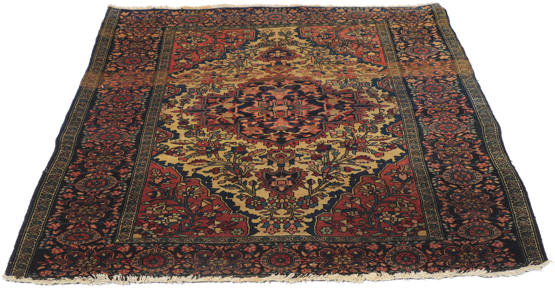 3 x 5 Antique Persian Sarouk Farahan Rug 78194