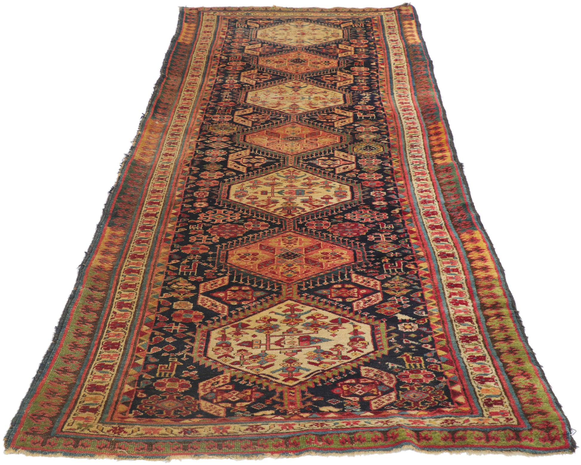 3 x 9 Antique Northwest Persian Rug 78195