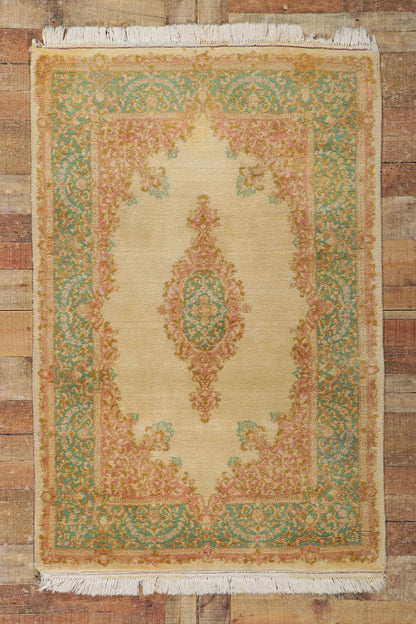 3 x 5 Vintage Persian Kerman Rug 78202