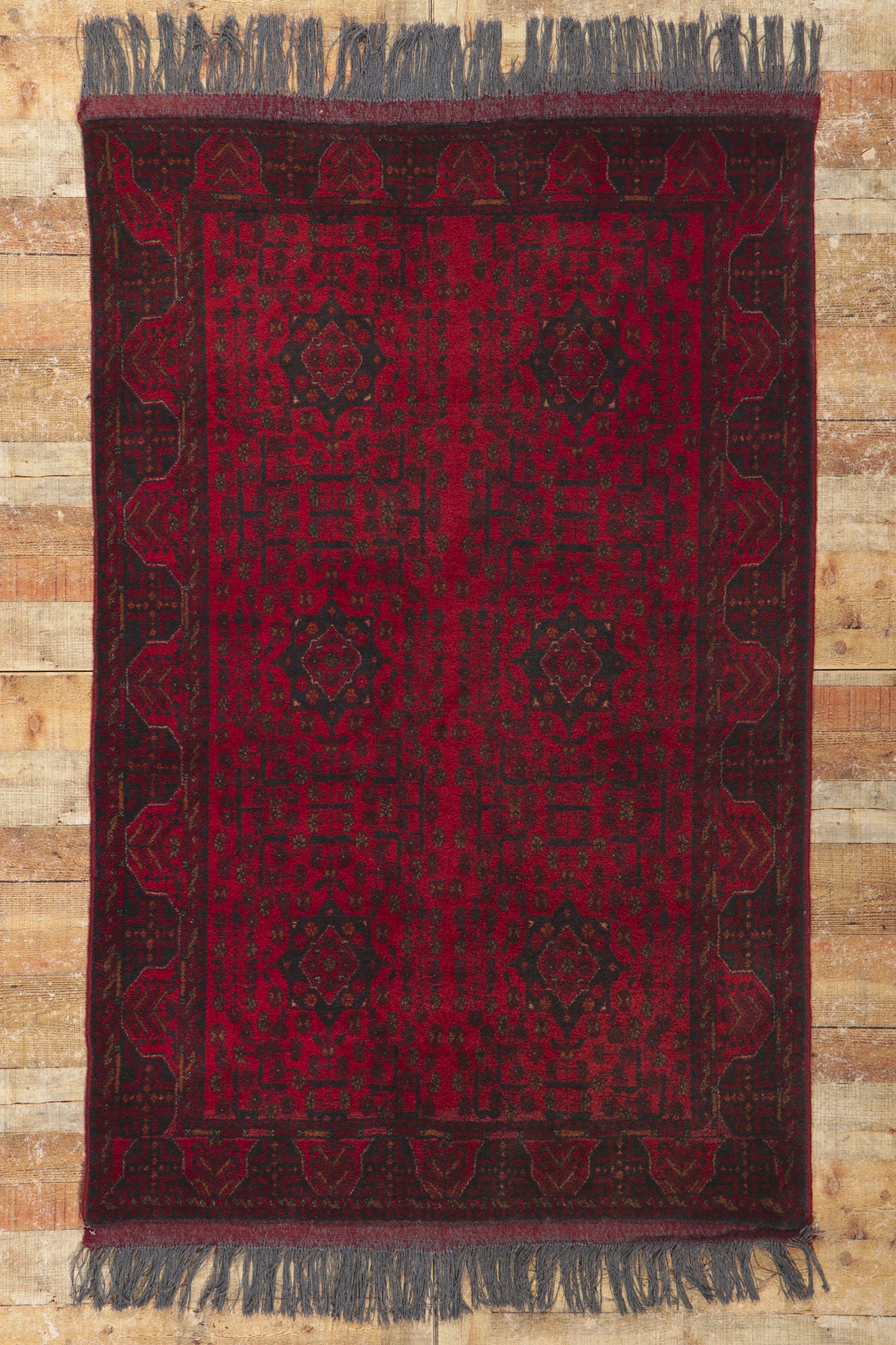 4 x 7 Vintage Persian Turkoman Rug 78205