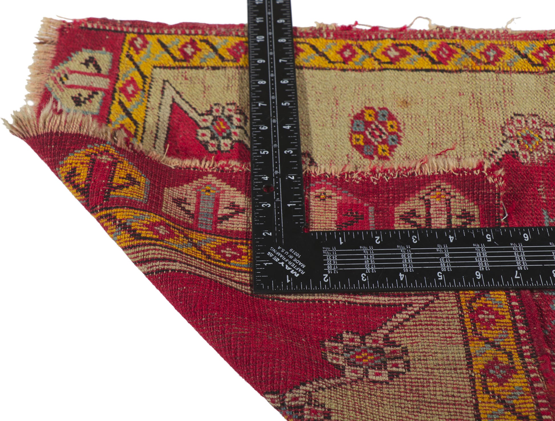 2 x 3 Antique Red Turkish Oushak Rug 78208