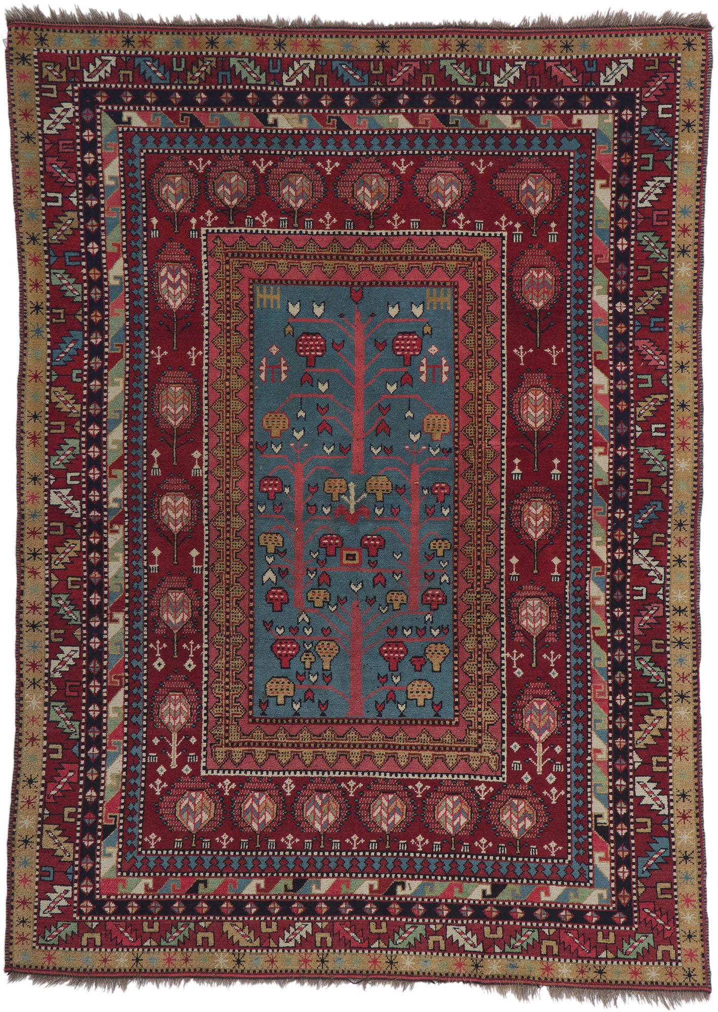 5 x 7 Vintage Afghan Khotan Rug 78209