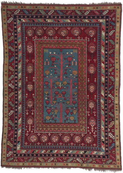 5 x 7 Vintage Afghan Khotan Rug 78209