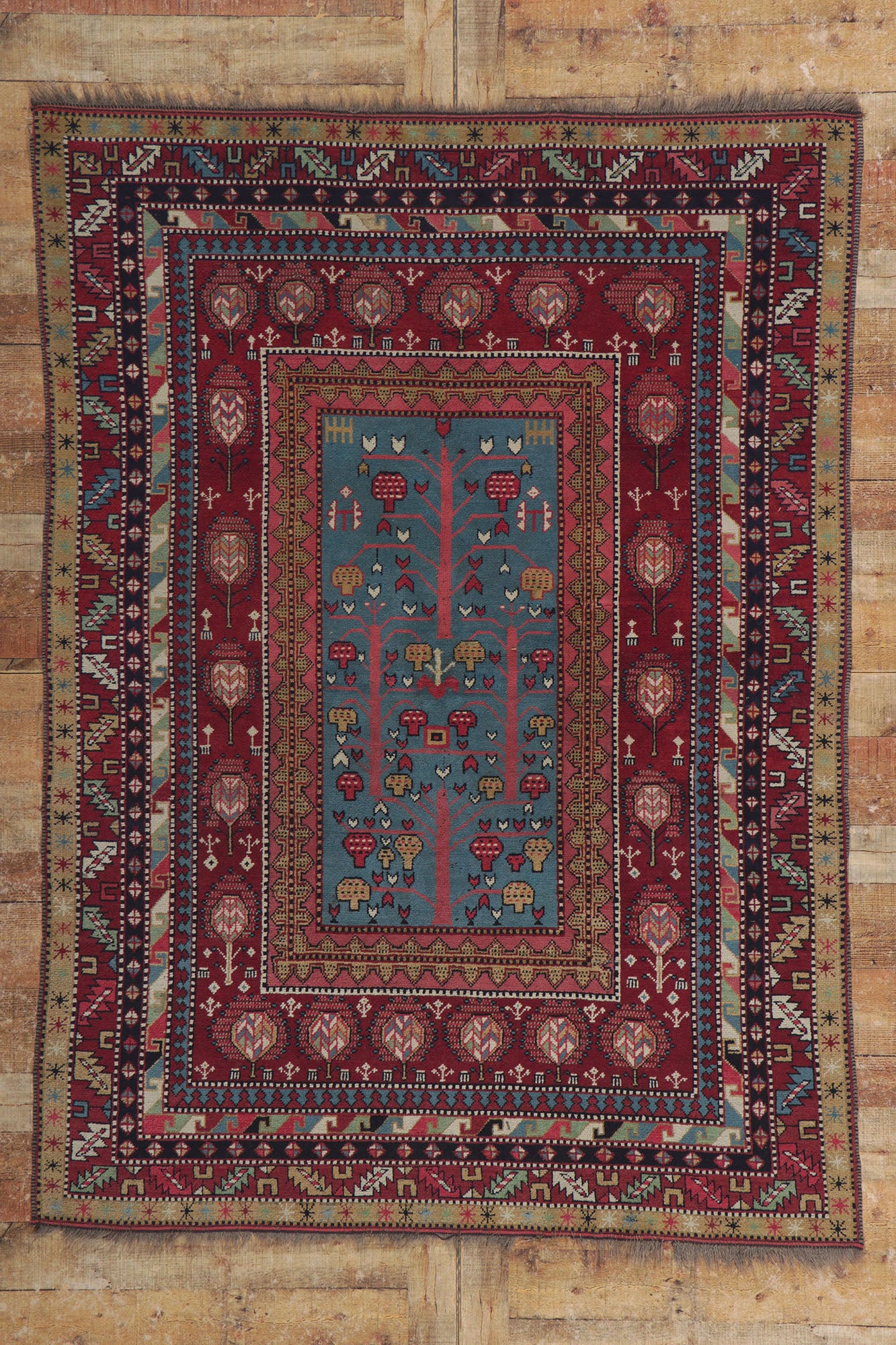 5 x 7 Vintage Afghan Khotan Rug 78209