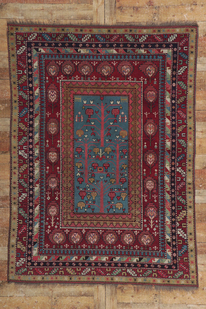 5 x 7 Vintage Afghan Khotan Rug 78209
