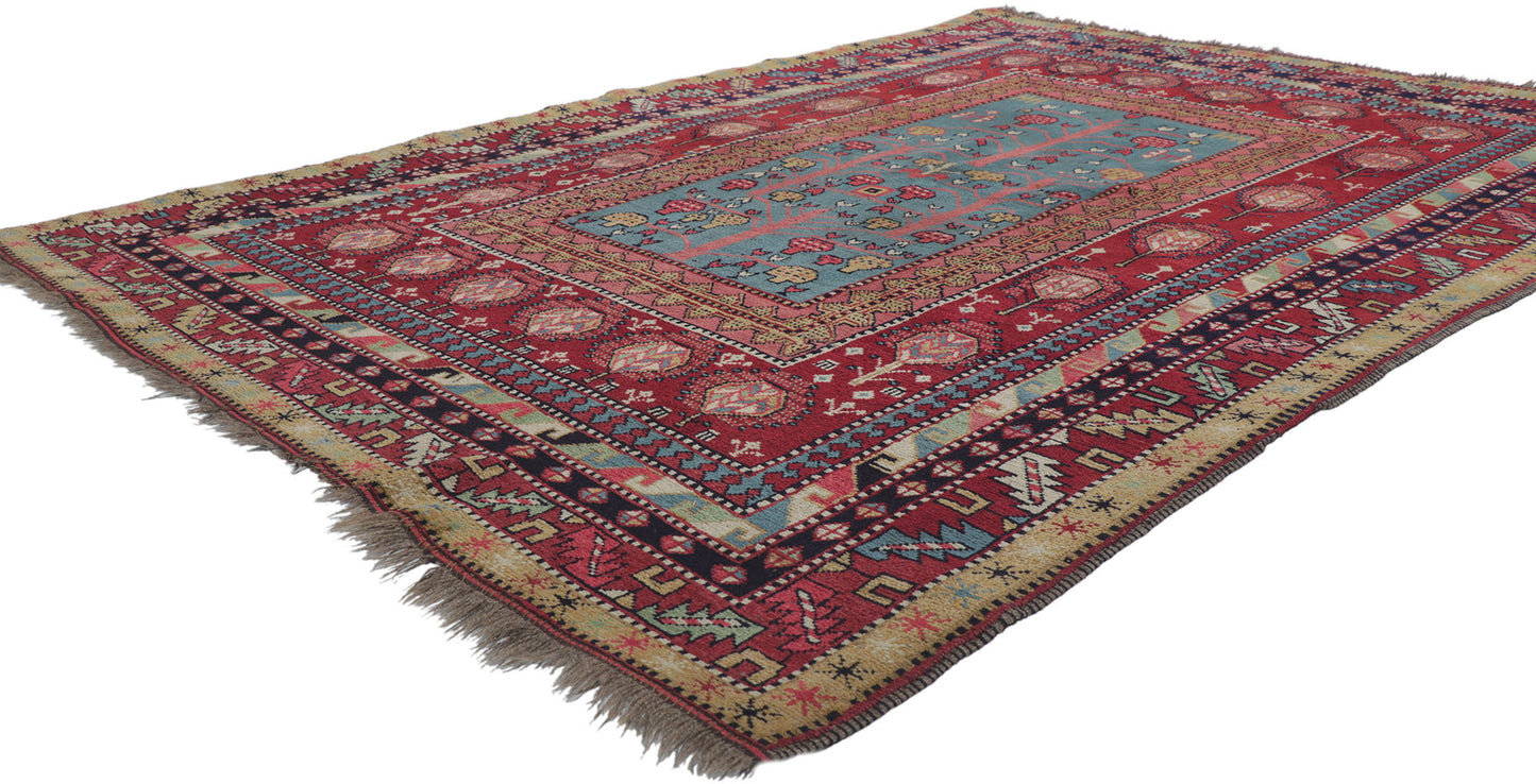 5 x 7 Vintage Afghan Khotan Rug 78209