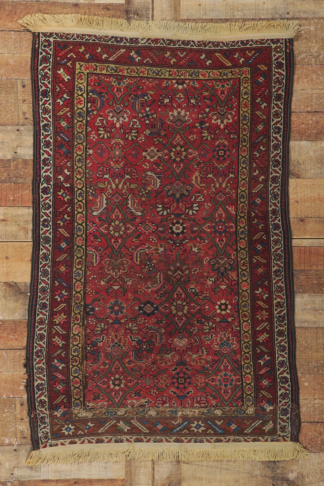 3 x 5 Antique Persian Hamadan Rug 78214