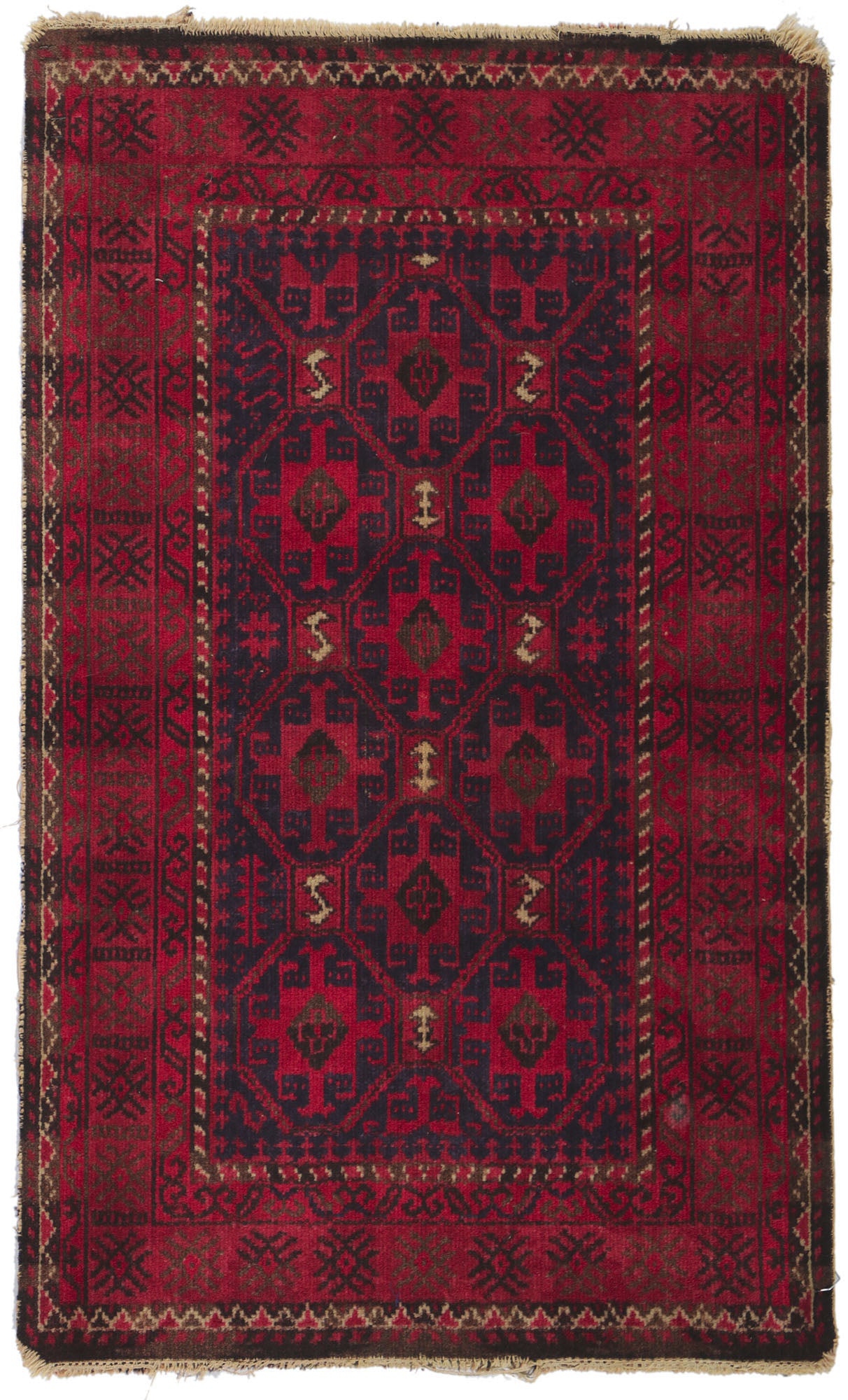 2 x 3 Vintage Persian Turkoman Rug 78215