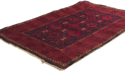 2 x 3 Vintage Persian Turkoman Rug 78215
