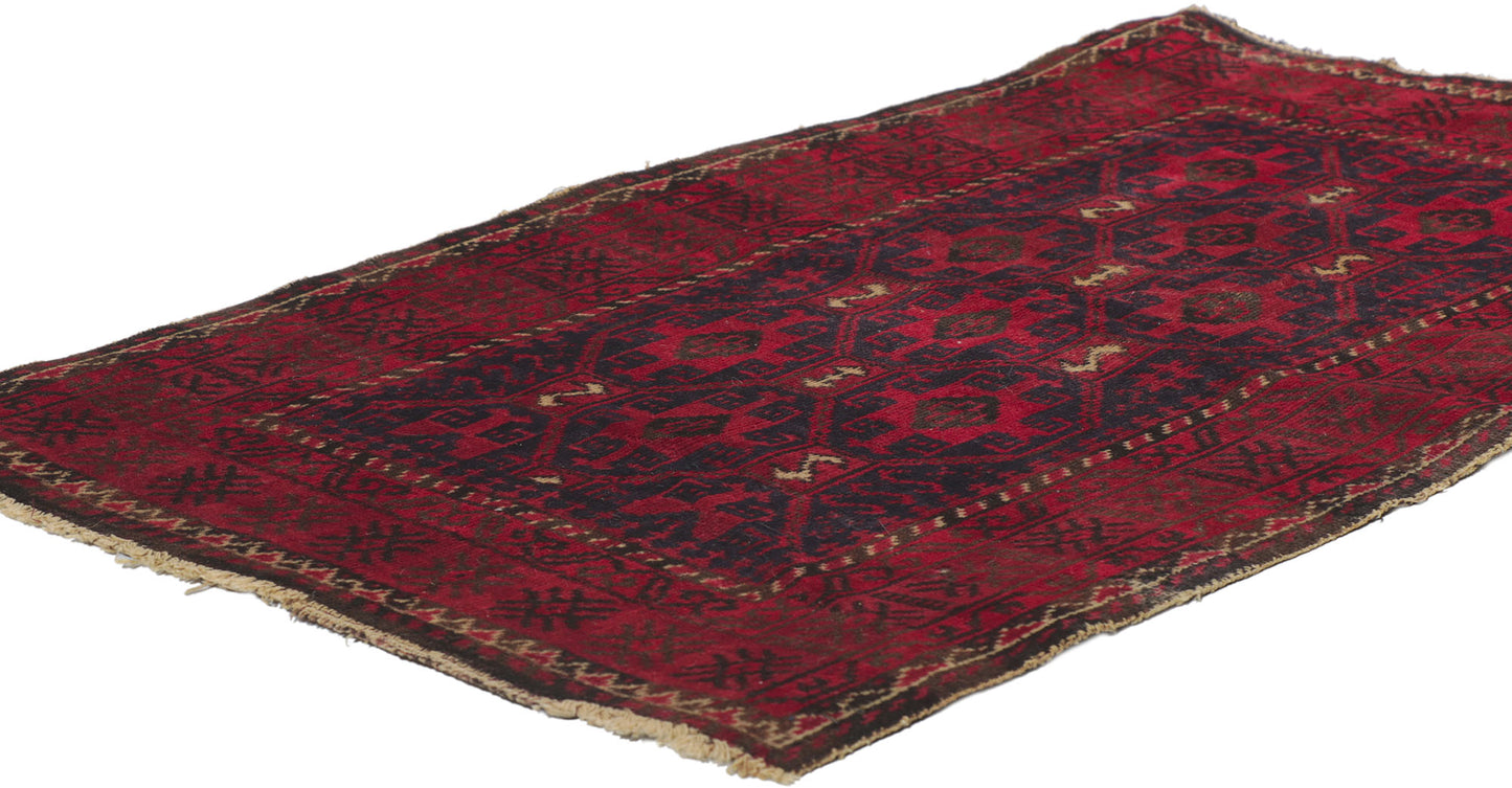 2 x 4 Vintage Persian Turkoman Rug 78216