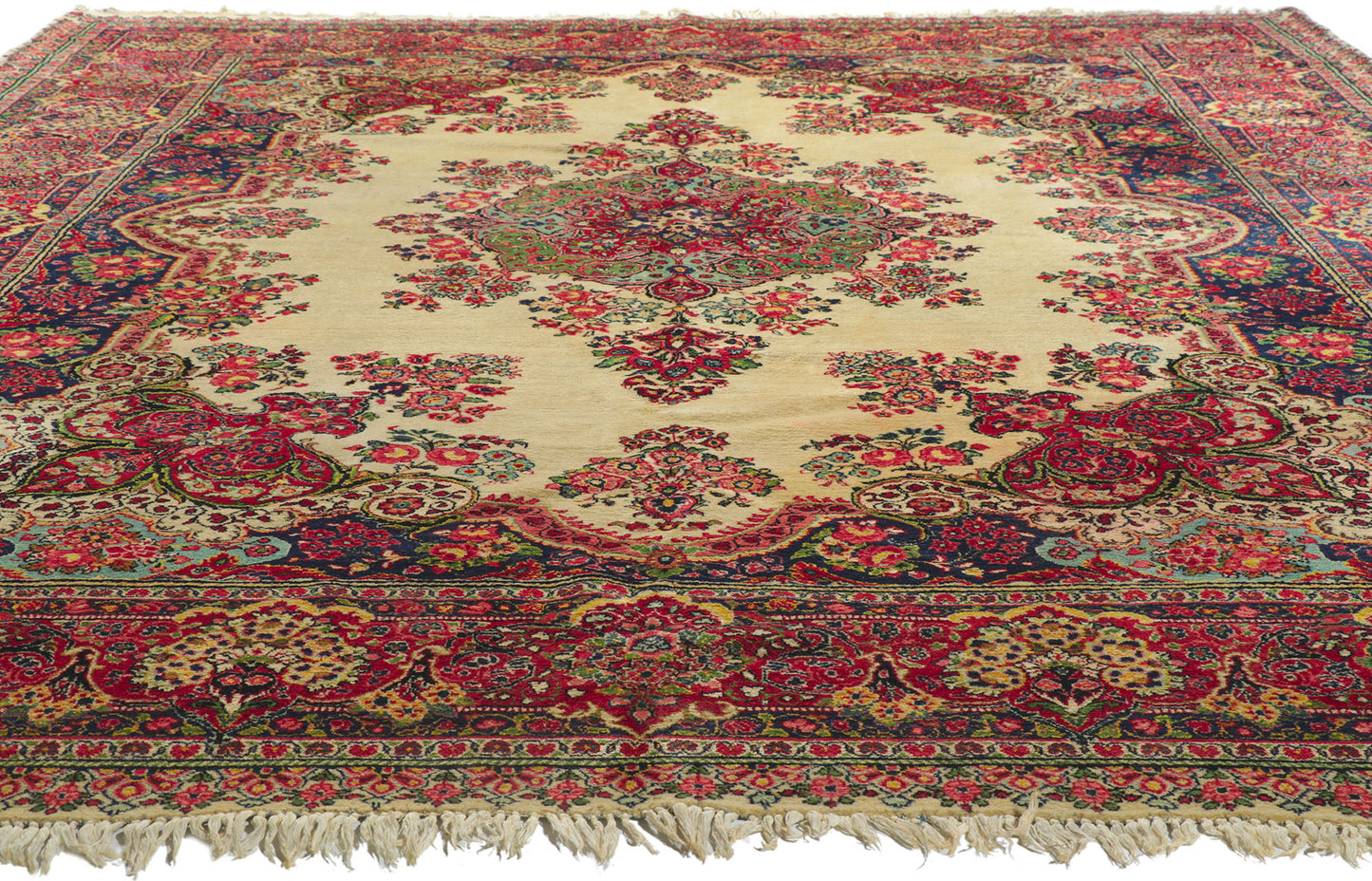 10 x 14 Vintage Persian Sarouk Rug 78229