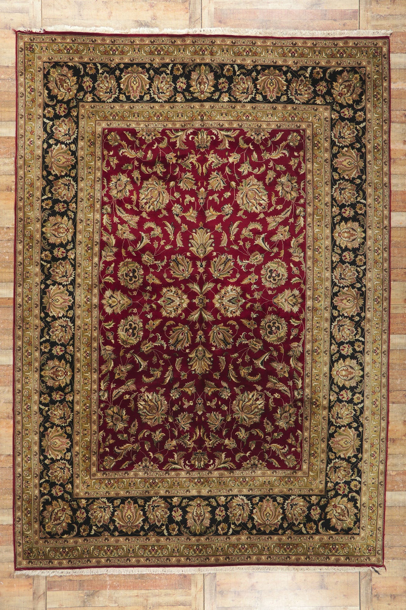 10 x 14 Vintage Indian Rug 78230