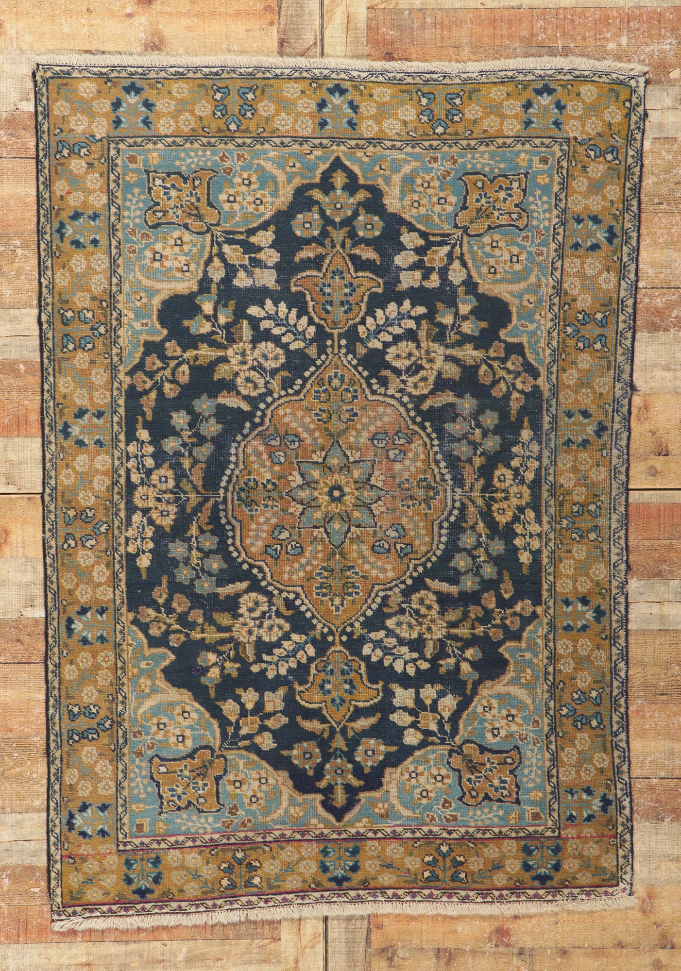 4 x 6 Antique Persian Tabriz Rug 78240