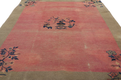 6 x 8 Distressed Antique Chinese Art Deco Rug 78245