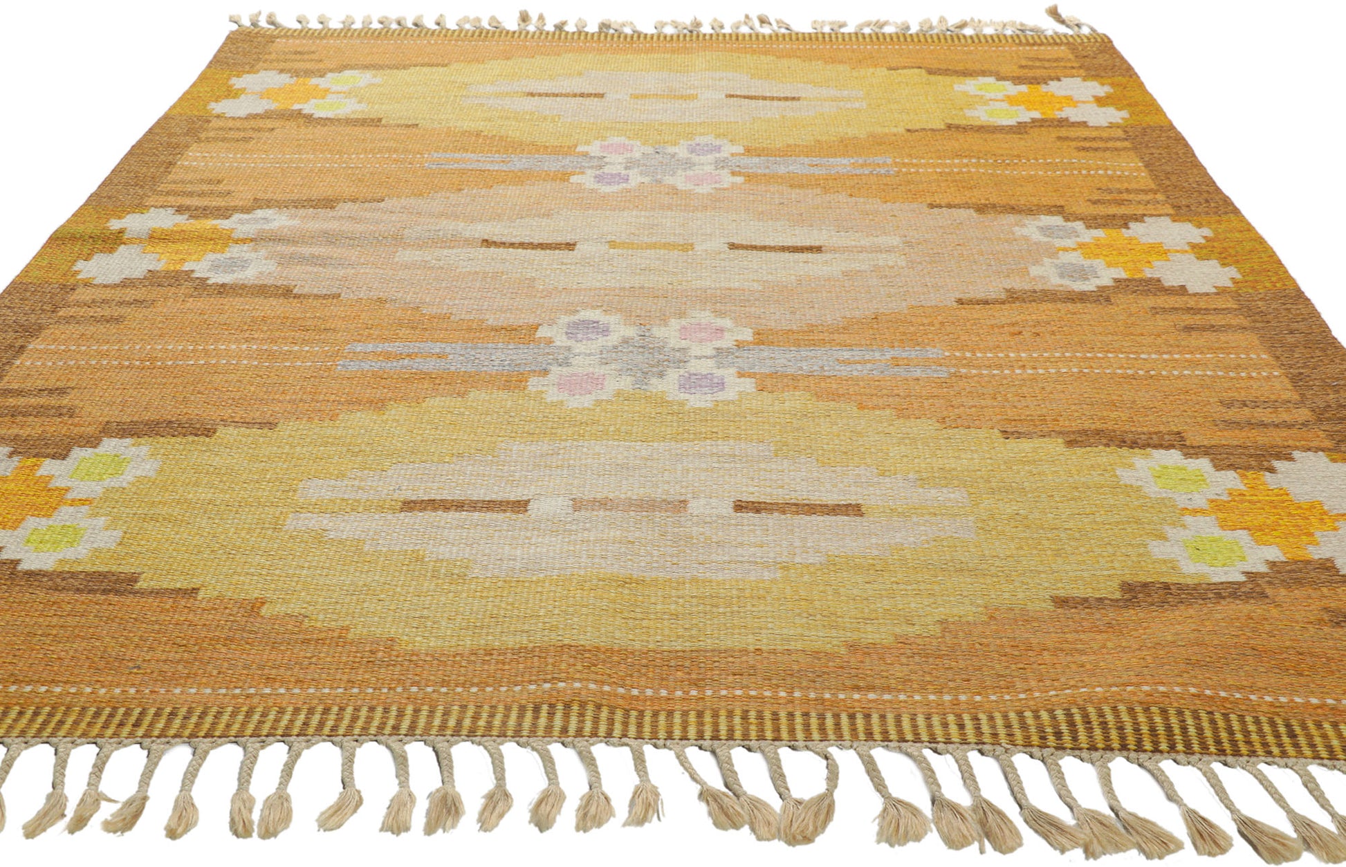 6 x 8 Ingegerd Silow Vintage Swedish Rollakan Rug 78247