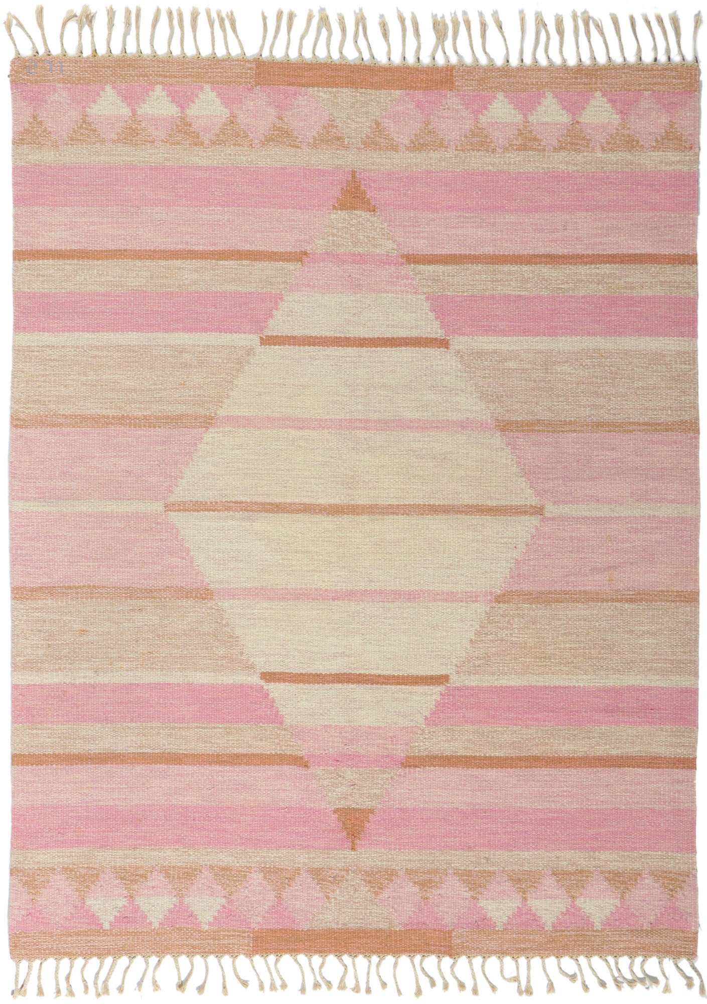 5 x 7 Vintage Finnish Flatweave Rug 78250