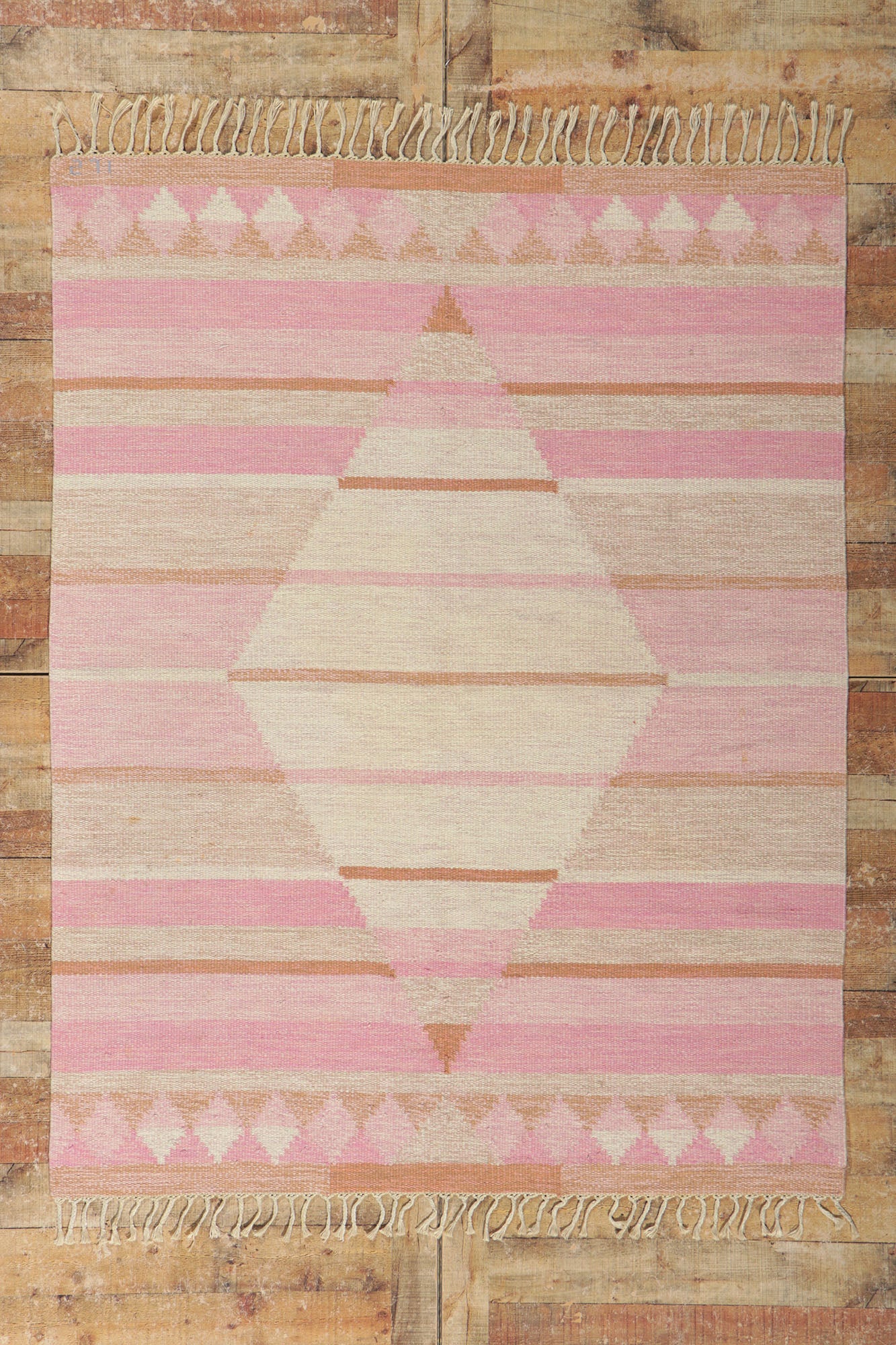 5 x 7 Vintage Finnish Flatweave Rug 78250