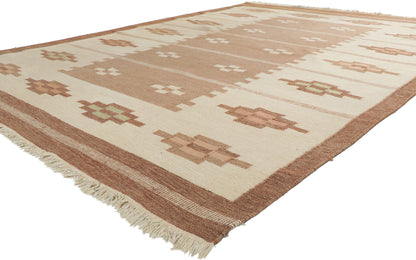 7 x 9 Erik Lundberg Vintage Swedish Rollakan Rug 78253