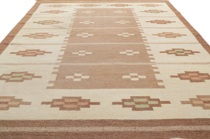 7 x 9 Erik Lundberg Vintage Swedish Rollakan Rug 78253