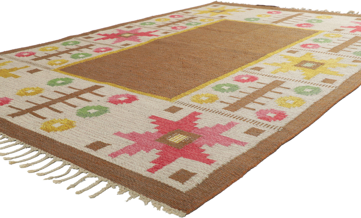 5 x 8 Astrid Sampe Vintage Swedish Rollakan Rug 78255