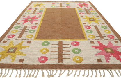 5 x 8 Astrid Sampe Vintage Swedish Rollakan Rug 78255
