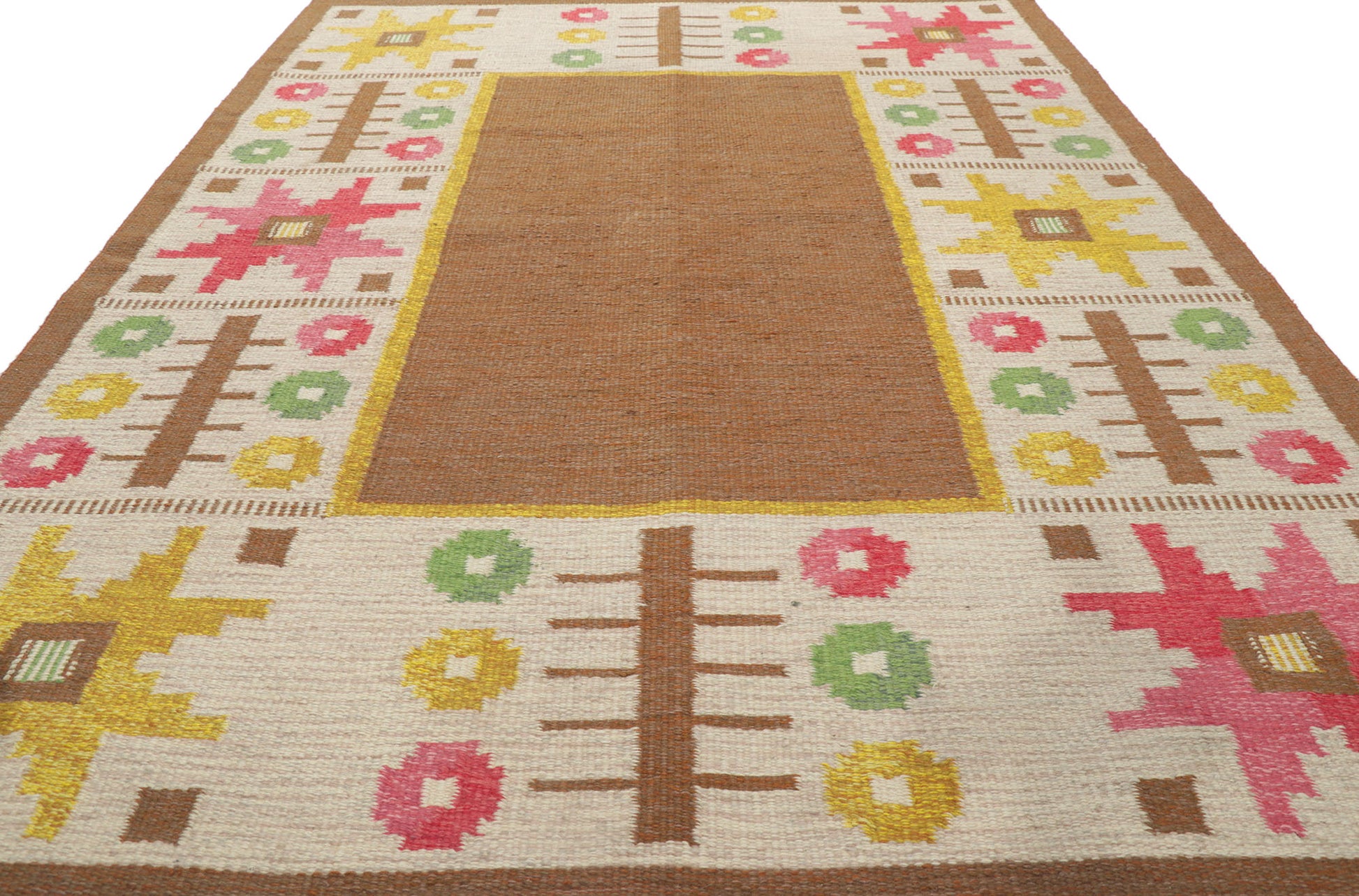 5 x 8 Astrid Sampe Vintage Swedish Rollakan Rug 78255
