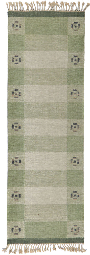 3 x 8 Vintage Swedish Kilim Rollakan Runner 78260
